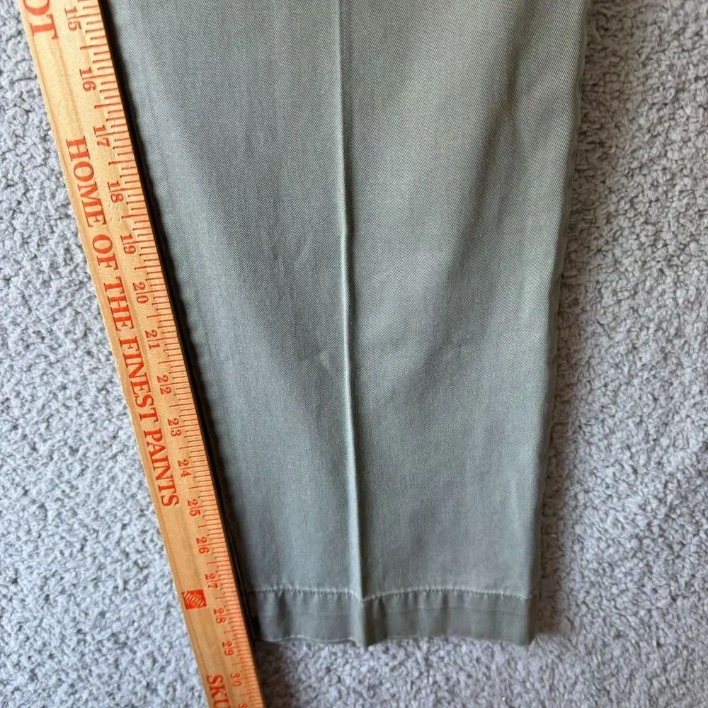 Vintage Polo Ralph Lauren Pants Mens 33x30 Green Chino Twill‎ Slacks Singapore *